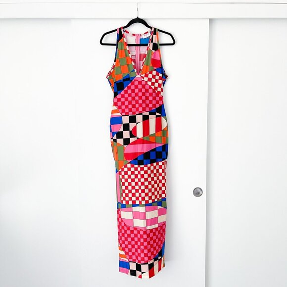 Emilio Pucci Giardino Print Long Dress Maxi Stretch-jersey - Picture 2 of 16